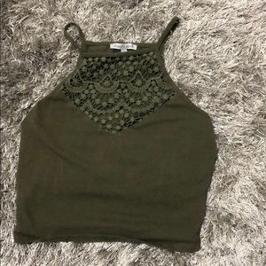 Charlotte Russe green crop tank